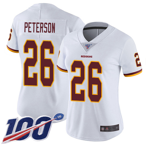 Washington Redskins Limited White Women Adrian Peterson Road Jersey NFL Football #26 100th->youth nfl jersey->Youth Jersey